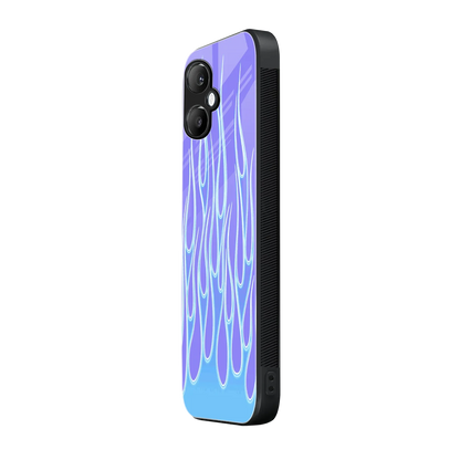 Flames Blue samsung galaxy a06 5g mobile cover | shockproof glass phone case