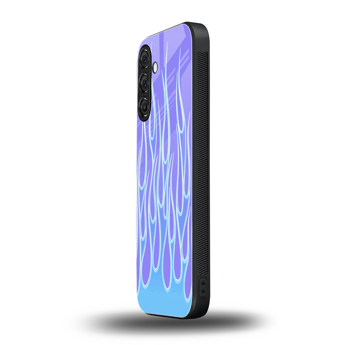 Flames Blue samsung galaxy a37 5g mobile cover | shockproof glass phone case