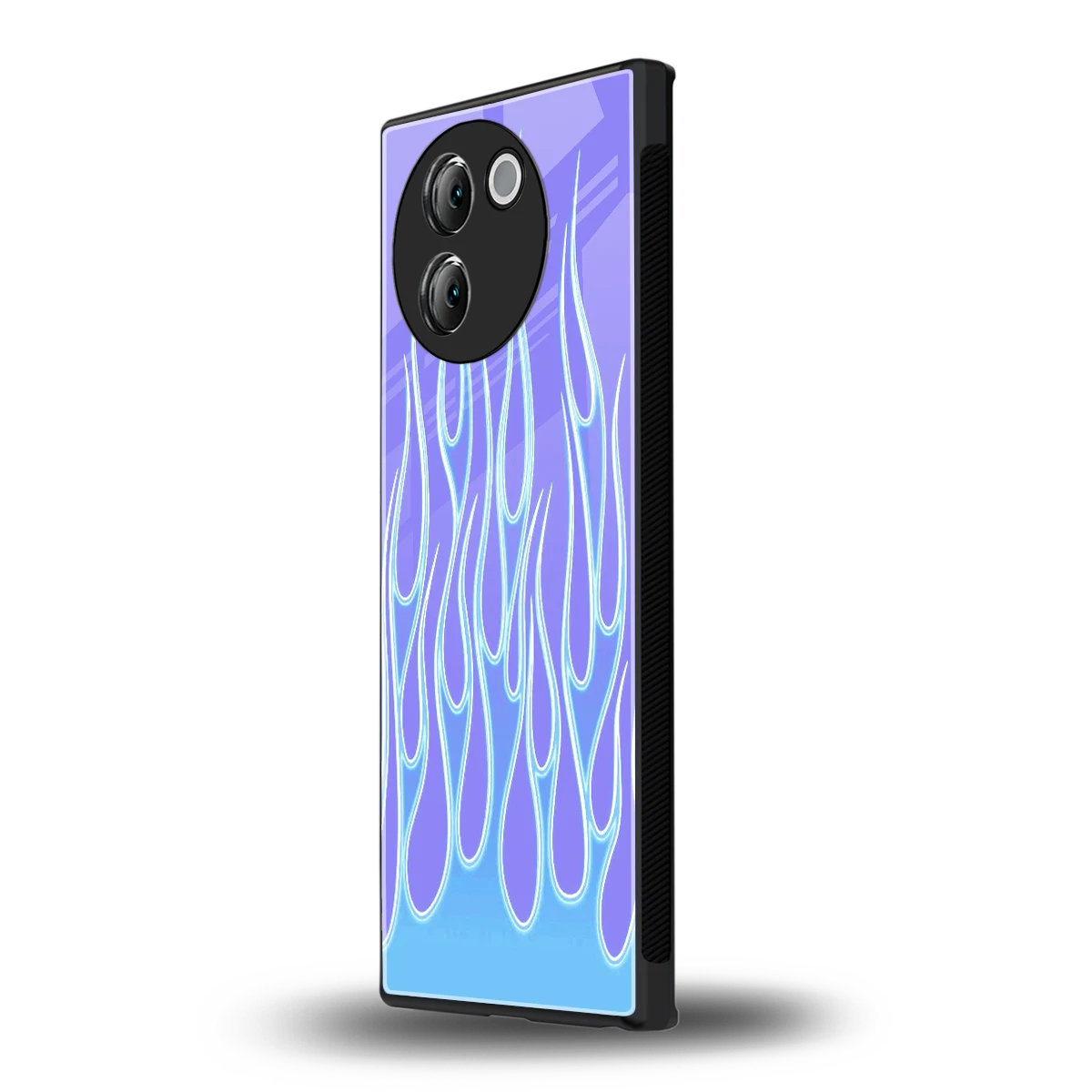 Flames Blue vivo v30e mobile cover | shockproof glass phone case
