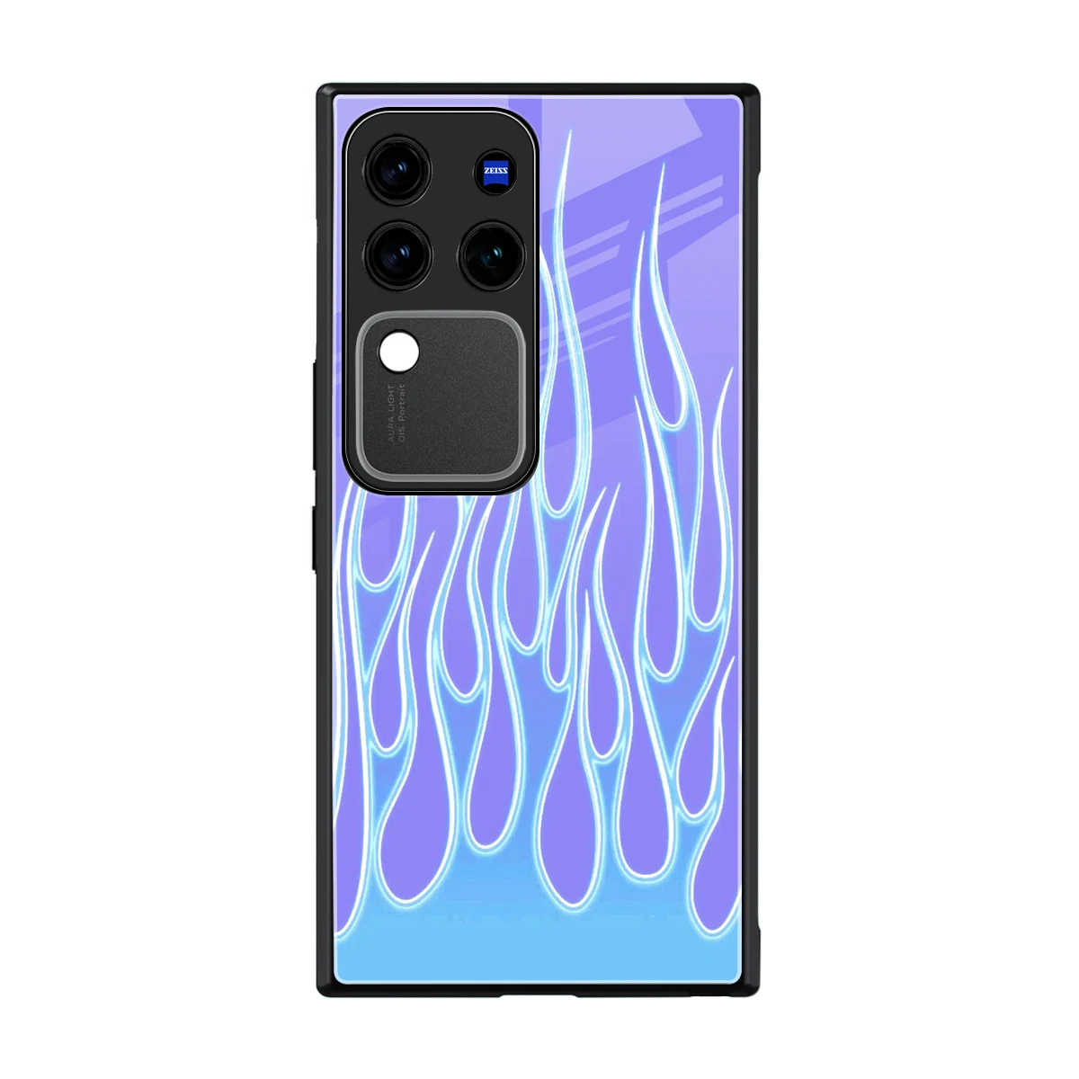 Flames Blue back phone cover | glass case forvivo v30 pro