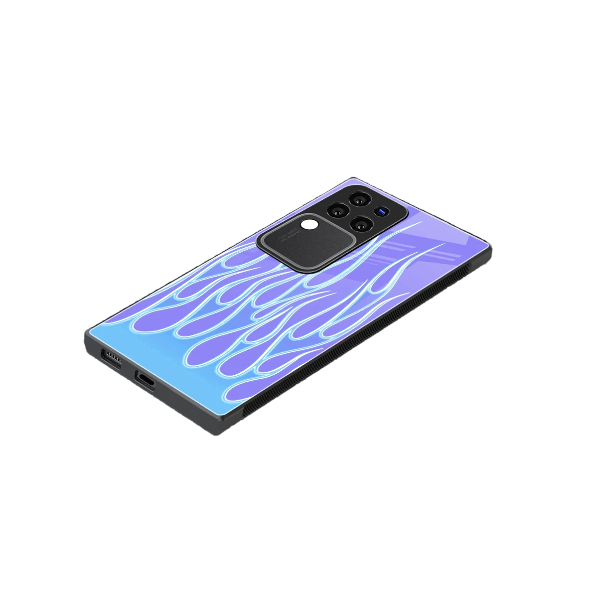 Flames Blue stylish phone case forvivo v30 pro | glossy glass and slim fit