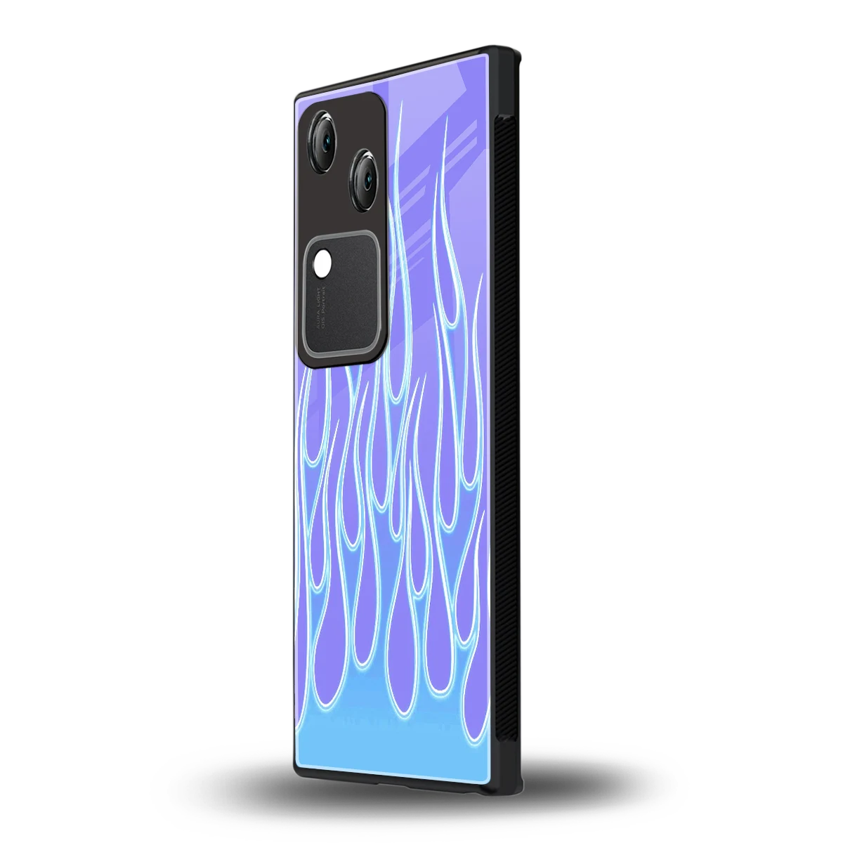 Flames Blue vivo v30 mobile cover | shockproof glass phone case