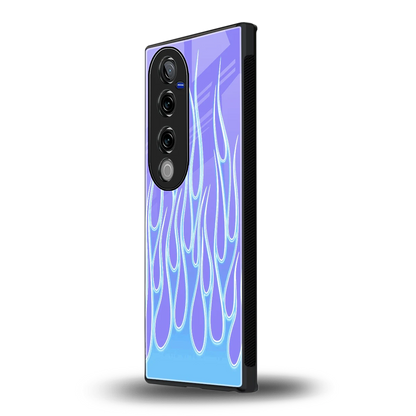 Flames Blue vivo v40 pro mobile cover | shockproof glass phone case