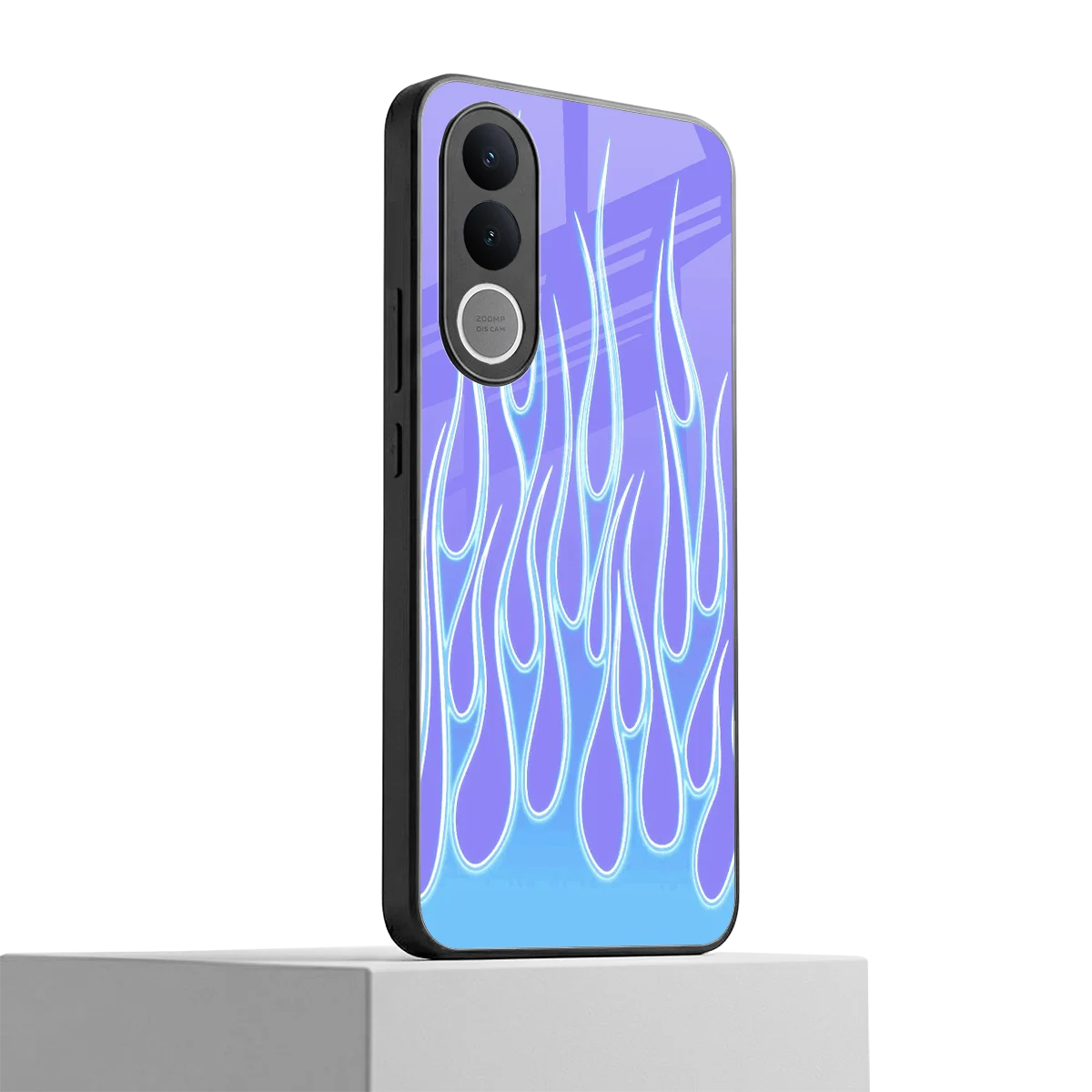 Flames Blue vivo v70 fe mobile cover | shockproof glass phone case