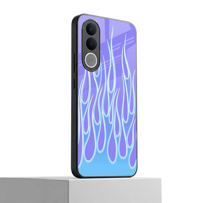 Flames Blue vivo v70 fe mobile cover | shockproof glass phone case