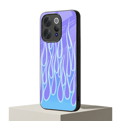 Flames Blue vivo v70 mobile cover | shockproof glass phone case