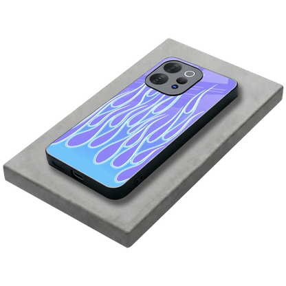Flames Blue stylish phone case for vivo v70 elite | glossy glass and slim fit
