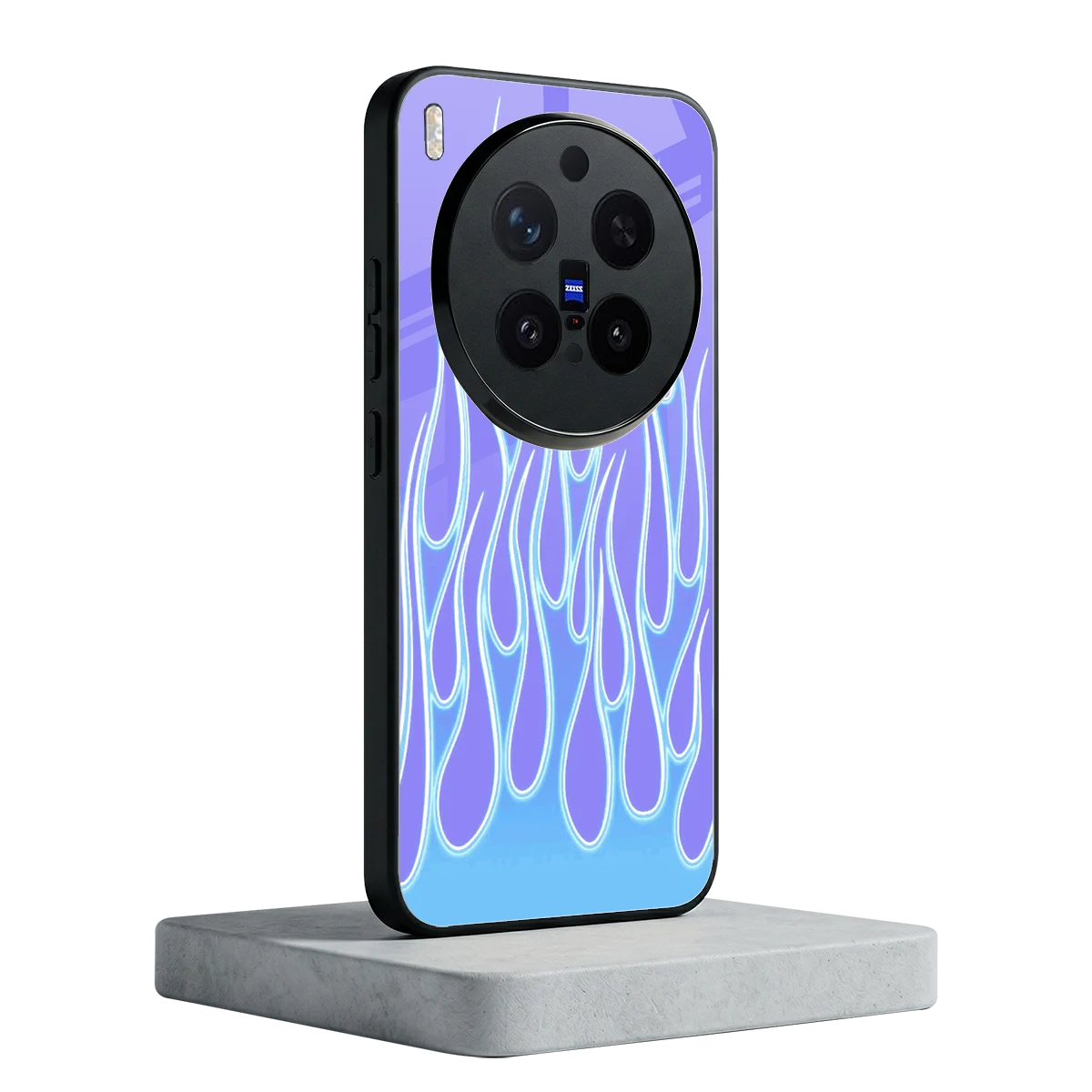Flames Blue vivo x300 pro mobile cover | shockproof glass phone case
