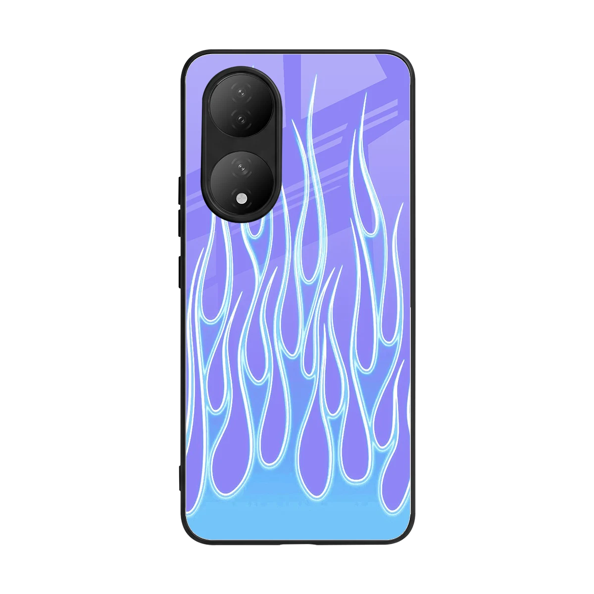 Flames Blue back phone cover | glass case for Vivo-y100