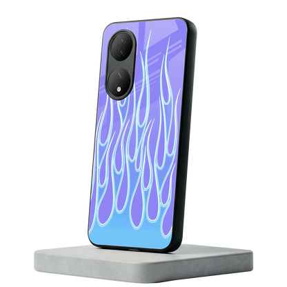 Flames Blue Vivo-y100 mobile cover | shockproof glass phone case