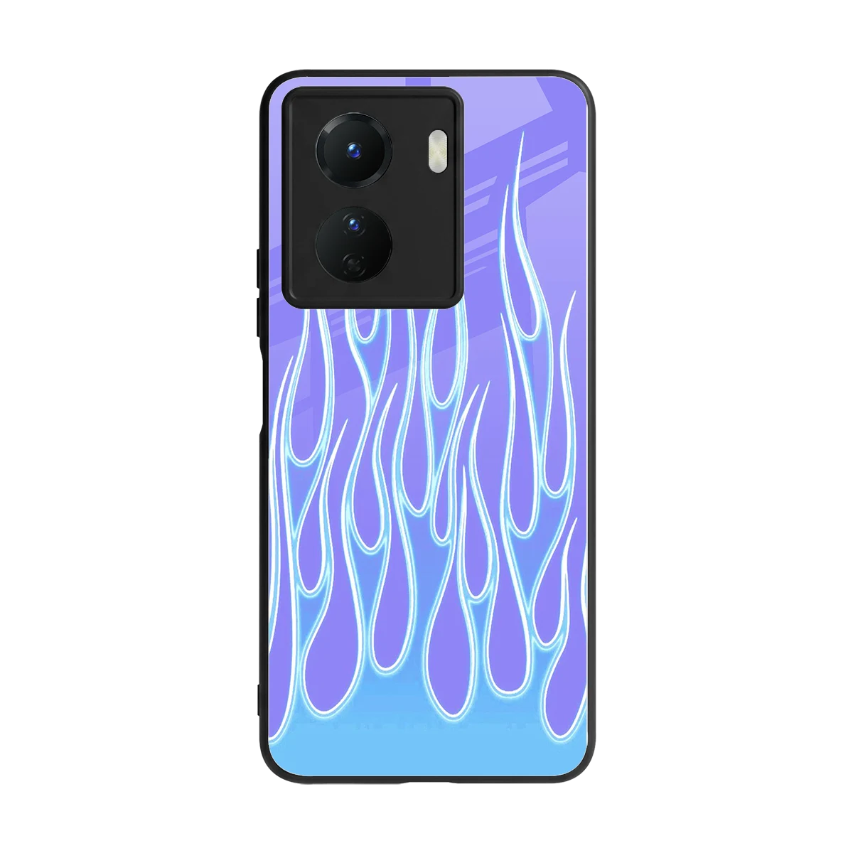 Flames Blue back phone cover | glass case for vivo y16
