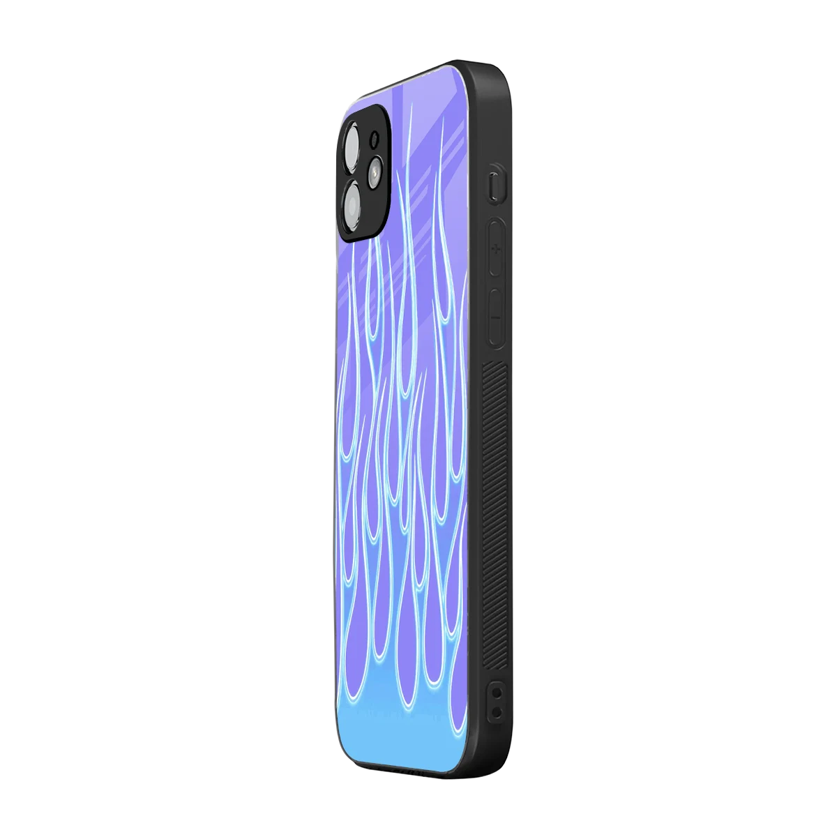 Flames Blue iphone 12 mobile cover | shockproof glass phone case