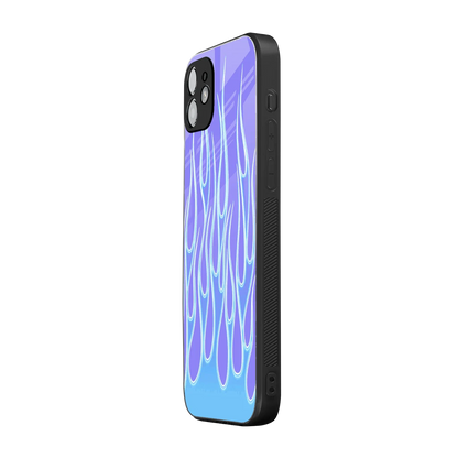 Flames Blue iphone 12 mobile cover | shockproof glass phone case