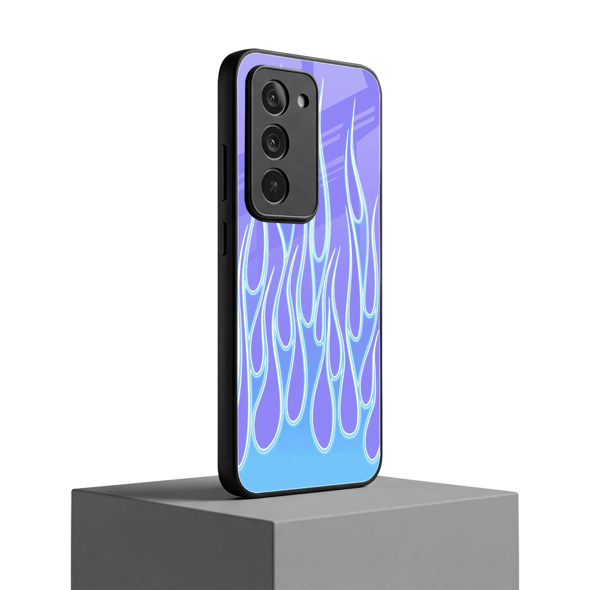 Flames Blue redmi 15 5g mobile cover | shockproof glass phone case