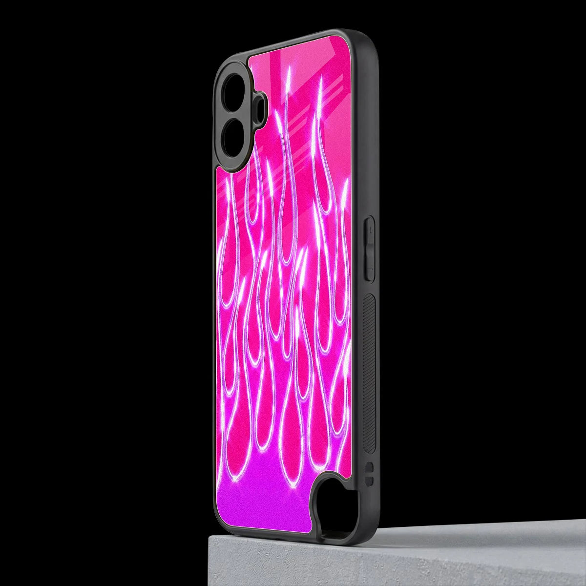Flames Hot Pink cmf nothing phone 1 mobile cover | shockproof glass phone case