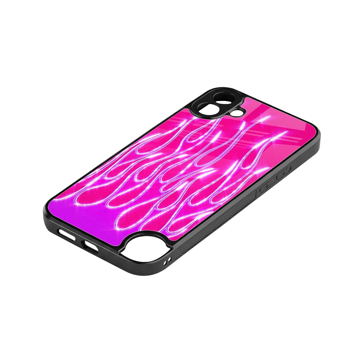 Flames Hot Pink stylish phone case for cmf nothing phone 1 | glossy glass and slim fit