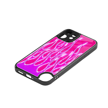 Flames Hot Pink stylish phone case for cmf nothing phone 2 pro | glossy glass and slim fit