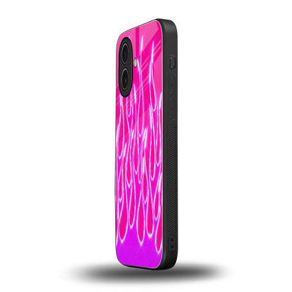 Flames Hot Pink iphone 17 mobile cover | shockproof glass phone case