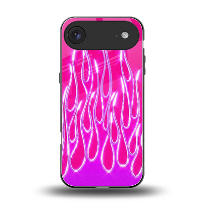 Flames Hot Pink back phone cover | glass case for iphone air