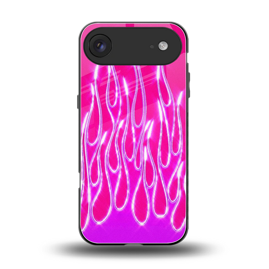 Flames Hot Pink back phone cover | glass case for iphone air