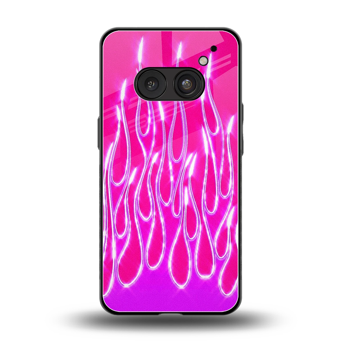Flames Hot Pink back phone cover | glass case for nothing phone 2a plus