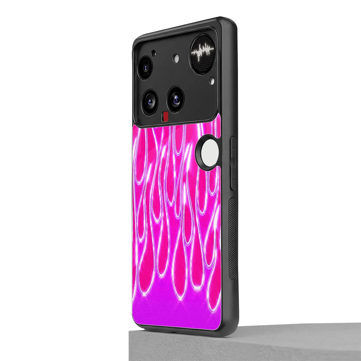 Flames Hot Pink nothing phone 3 mobile cover | shockproof glass phone case