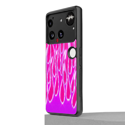 Flames Hot Pink nothing phone 3 mobile cover | shockproof glass phone case