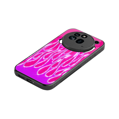 Flames Hot Pink stylish phone case for nothing phone 3a pro | glossy glass and slim fit