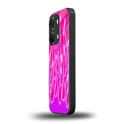 Flames Hot Pink oneplus nord 3 mobile cover | shockproof glass phone case
