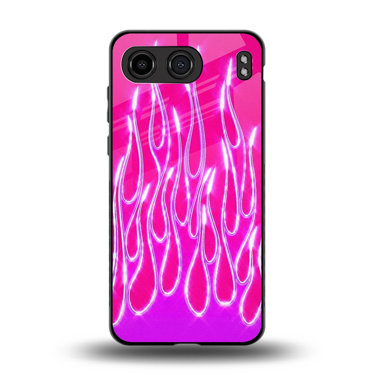 Flames Hot Pink back phone cover | glass case for oneplus nord 4