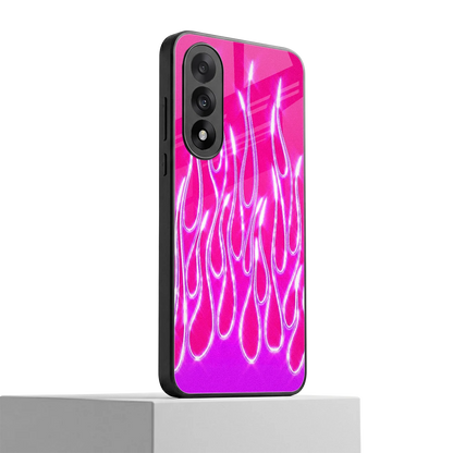 Flames Hot Pink oneplus nord 5 mobile cover | shockproof glass phone case