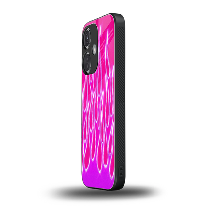 Flames Hot Pink oneplus nord ce 3 mobile cover | shockproof glass phone case