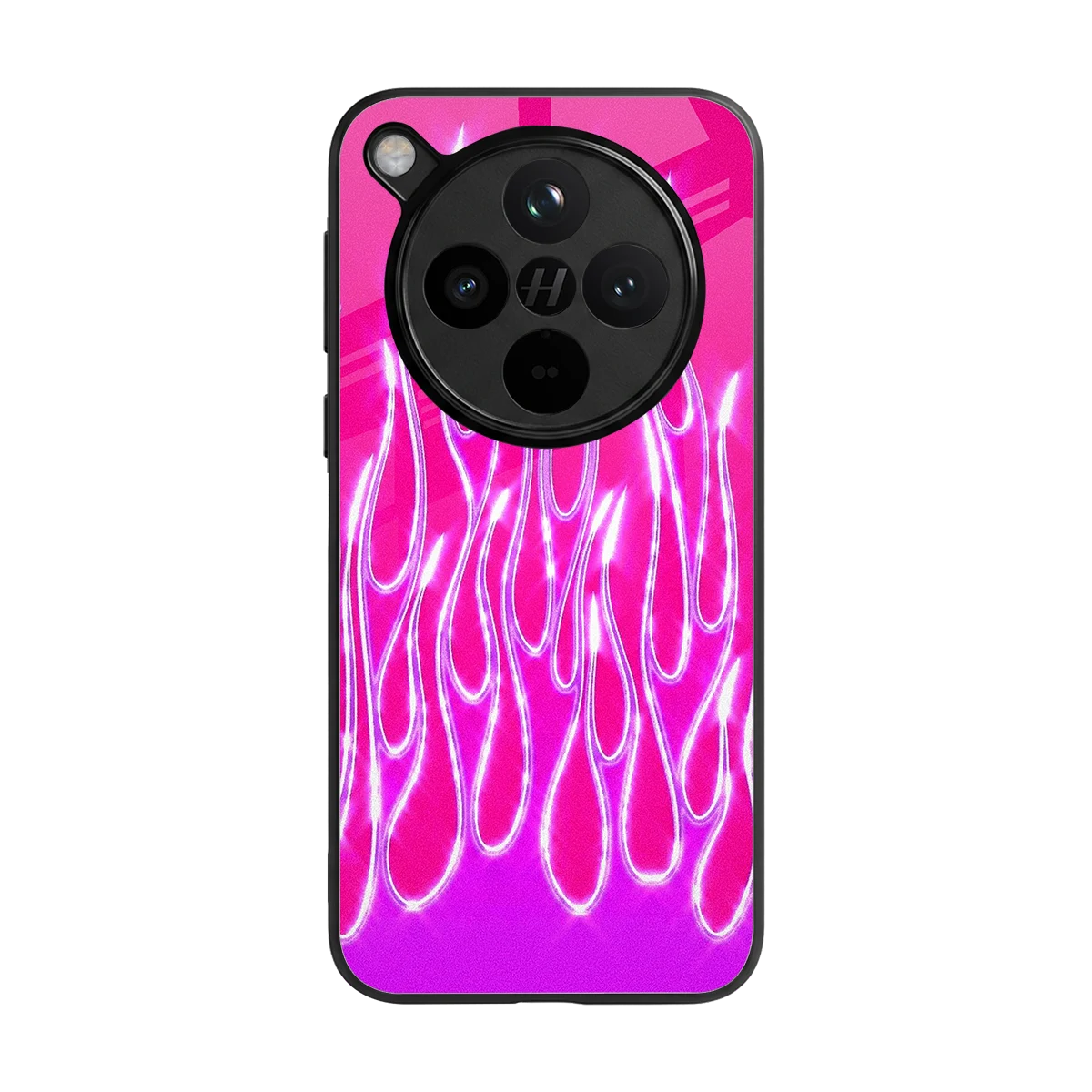 Flames Hot Pink back phone cover | glass case for oppo find x8