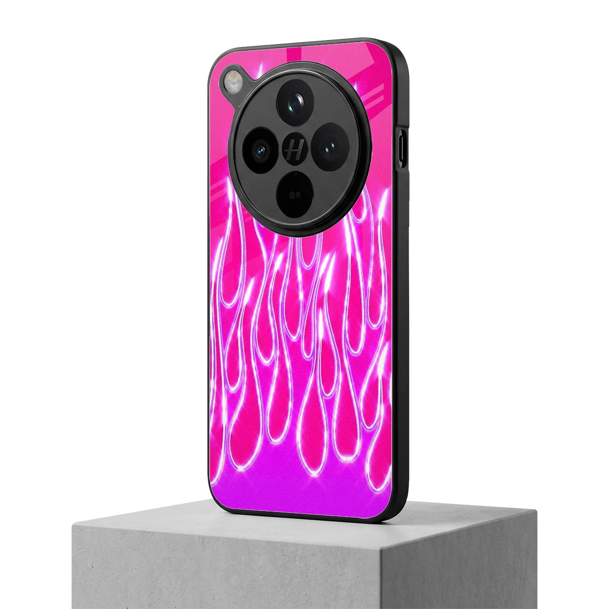 Flames Hot Pink oppo find x8 mobile cover | shockproof glass phone case