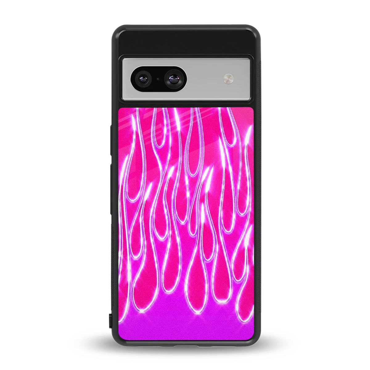 Flames Hot Pink back phone cover | glass case for google pixel 7