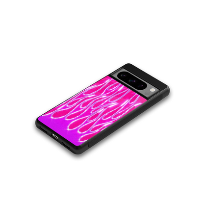 Flames Hot Pink google pixel 8 pro mobile cover | shockproof glass phone case
