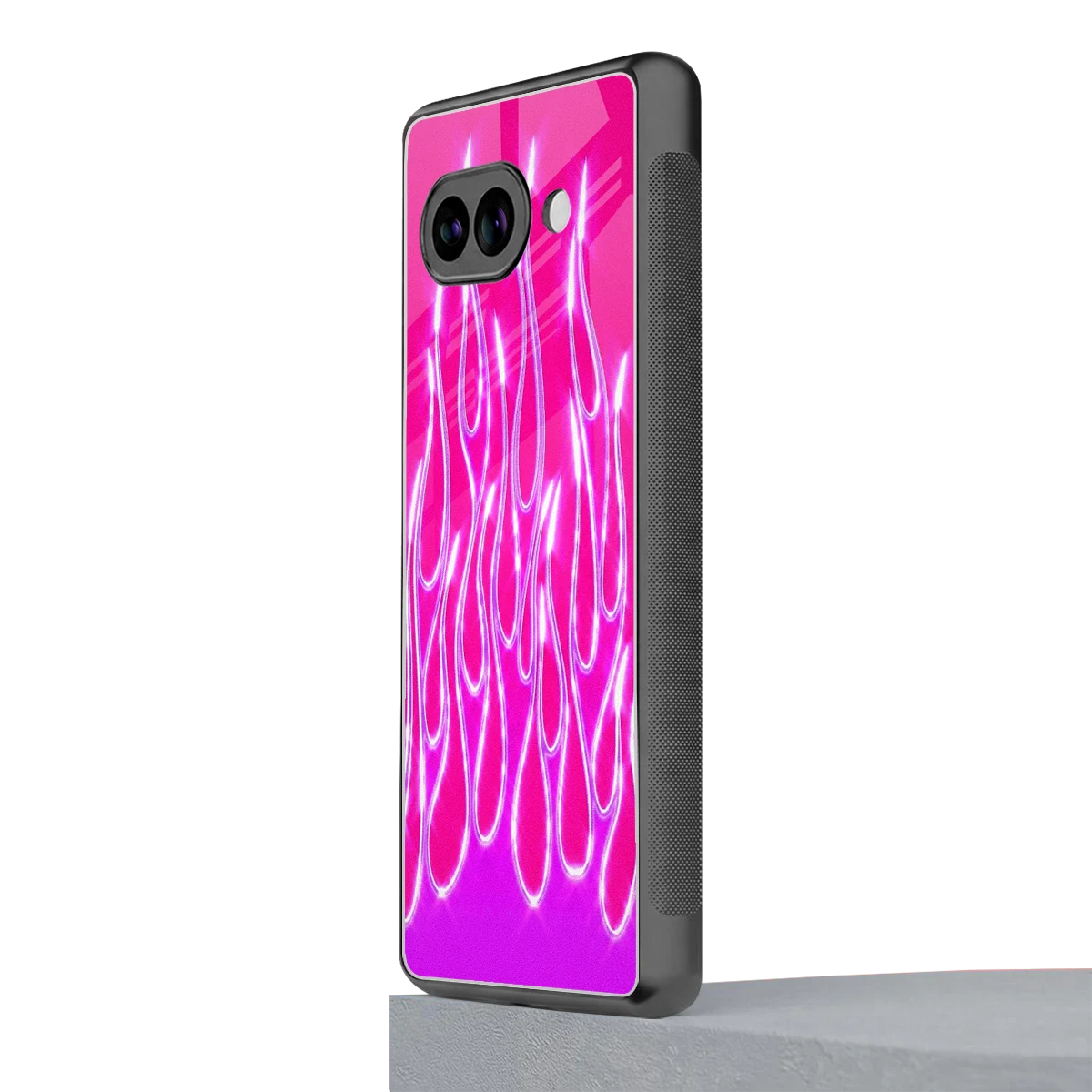 Flames Hot Pink google pixel 10a mobile cover | shockproof glass phone case