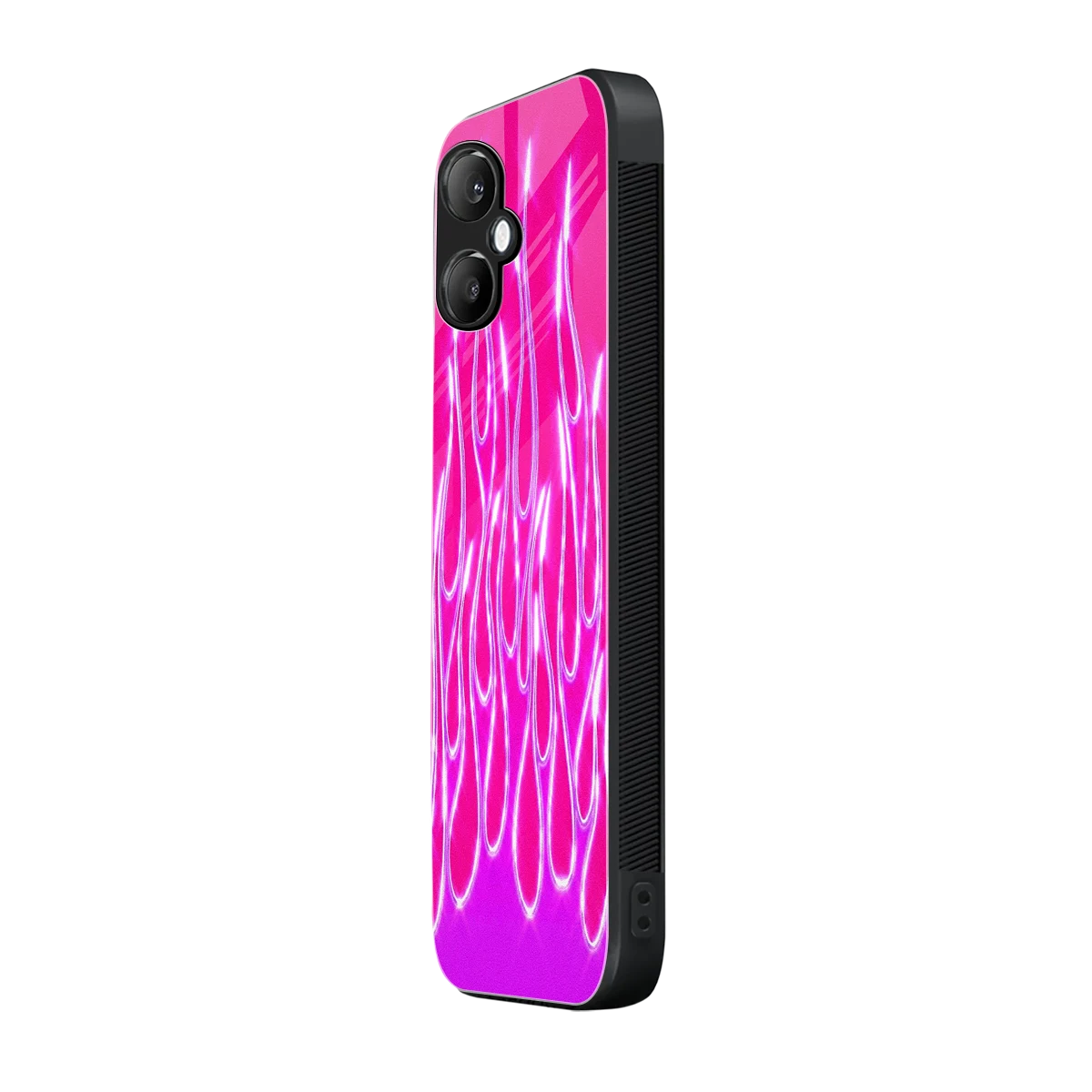 Flames Hot Pink samsung galaxy a06 5g mobile cover | shockproof glass phone case