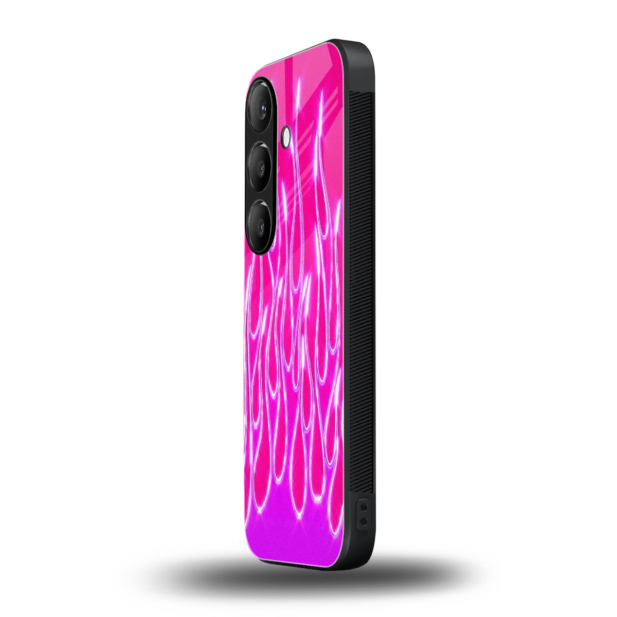 Flames Hot Pink samsung galaxy s24 mobile cover | shockproof glass phone case