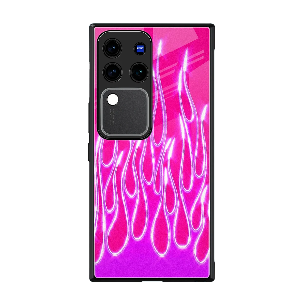 Flames Hot Pink back phone cover | glass case forvivo v30 pro