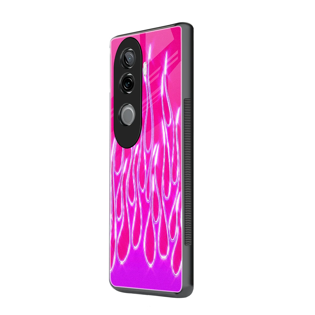 Flames Hot Pink vivo v40e mobile cover | shockproof glass phone case