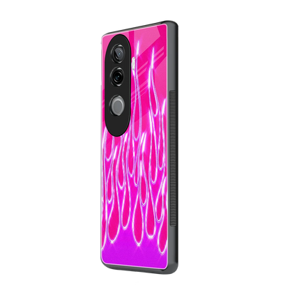 Flames Hot Pink vivo v40e mobile cover | shockproof glass phone case