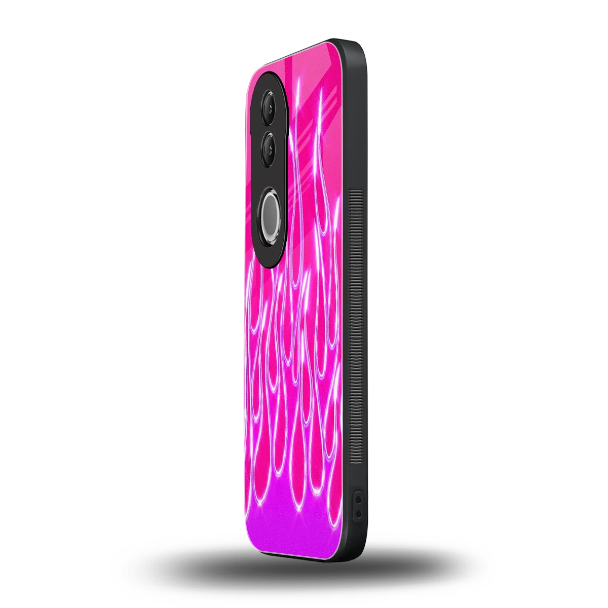 Flames Hot Pink vivo v50 mobile cover | shockproof glass phone case