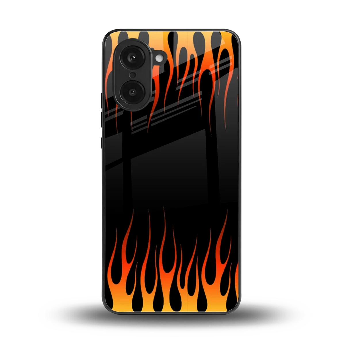 Flames Hot Red back phone cover | glass case for oneplus nord ce5 5g