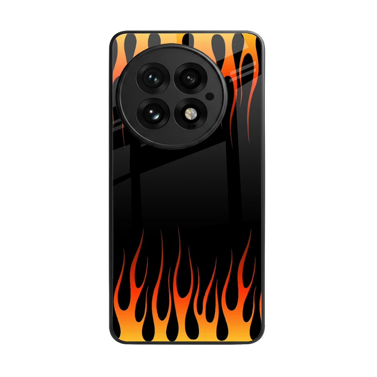 Flames Hot Red back phone cover | glass case for oneplus 13