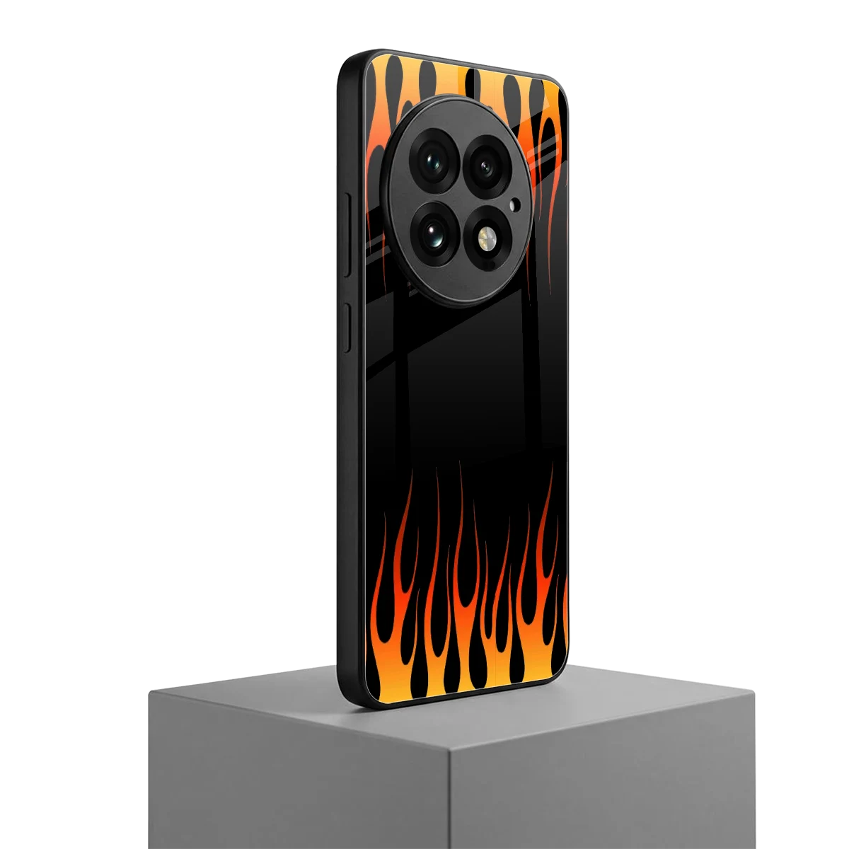 Flames Hot Red oneplus 13 mobile cover | shockproof glass phone case
