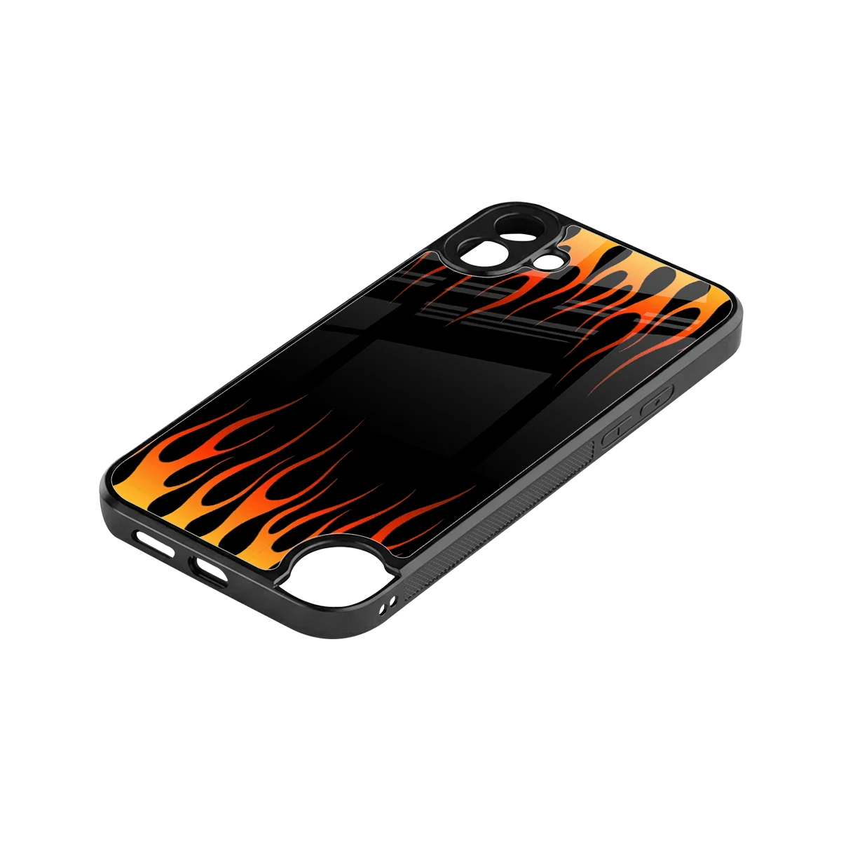 Flames Hot Red stylish phone case for cmf nothing phone 1 | glossy glass and slim fit