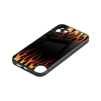 Flames Hot Red stylish phone case for cmf nothing phone 1 | glossy glass and slim fit