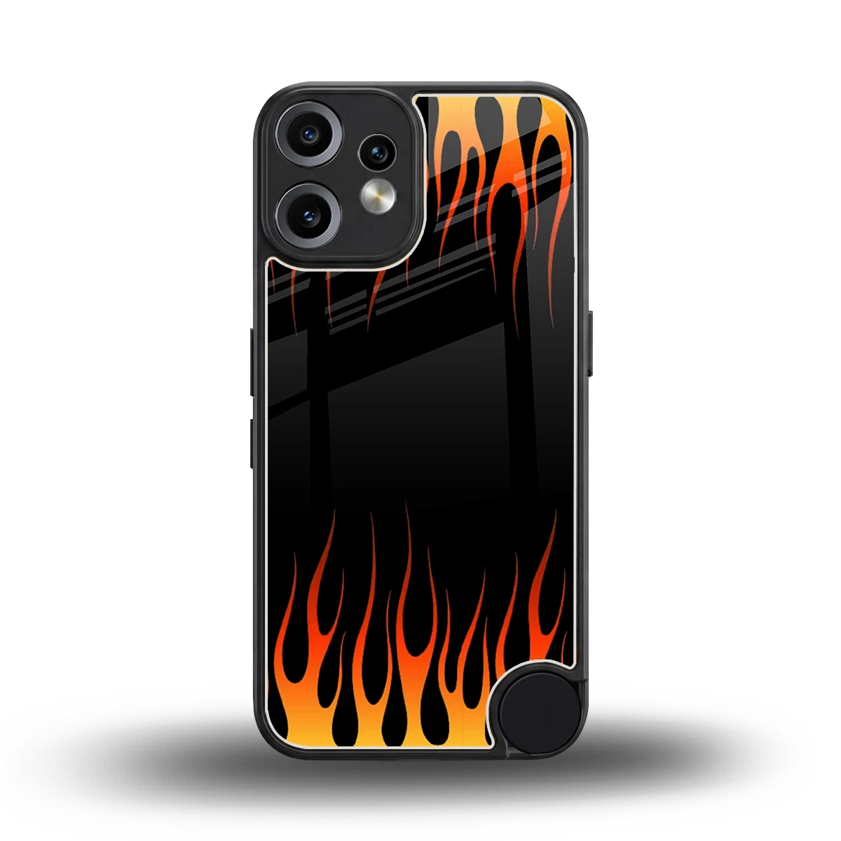 Flames Hot Red back phone cover | glass case for cmf nothing phone 2 pro