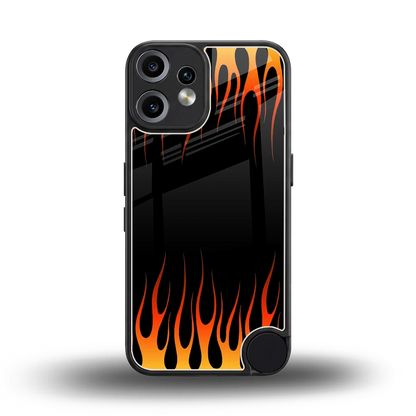 Flames Hot Red back phone cover | glass case for cmf nothing phone 2 pro